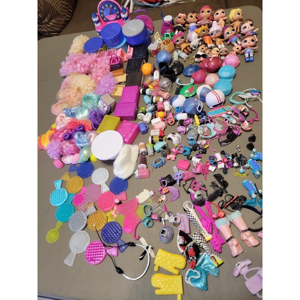 LOL OMG Surprise baby Dolls mixed Lot Accessories shoes clothes etc..